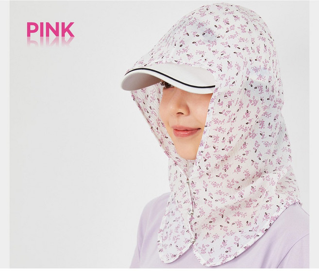 국산 후드형 햇빛가리개 시어서커 후드썬가드 자외선차단 지지미원단 플라워 과수원 농장 골프 낚시 등산 야외활동 엄마 아빠 선물