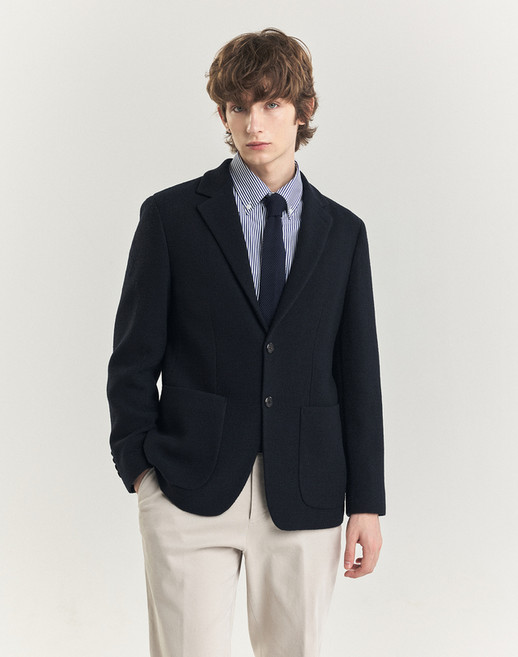 24FW [클리어런스][PREMIUM JERSEY] [CONTE] 그레이 투톤 져지 자켓 HZJA4D343N2