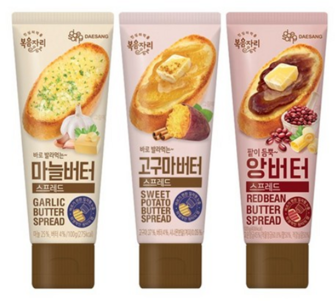 복음자리 짜먹는 스프레드 마늘버터 +고구마버터 +앙버터 (총3개), 100g, 3개