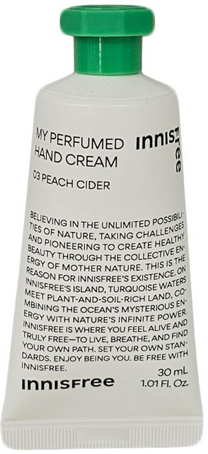 이니스프리 마이 퍼퓸드 핸드크림30ml3호 피치사이다, 1개, 30ml
