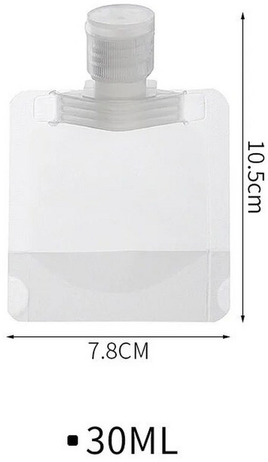 5/10Pcs 30/50/100ML 두꺼운 여행 하위 패키지 화장품 로션 샤워 젤 샴푸 휴대용 페이셜 클렌저 보관 가방