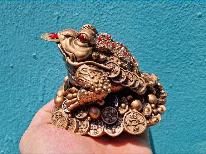 이현아트 풍수인테리 소품 세발두꺼비장식 삼족두꺼비장식 삼족섬, 동색