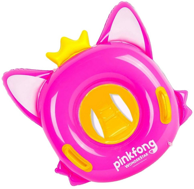 여름 육아필수템 안전손잡이 핑크퐁 보행기튜브 다리운동 수영튜브 복합놀이 두돌아기, 핑크혼합, 1개