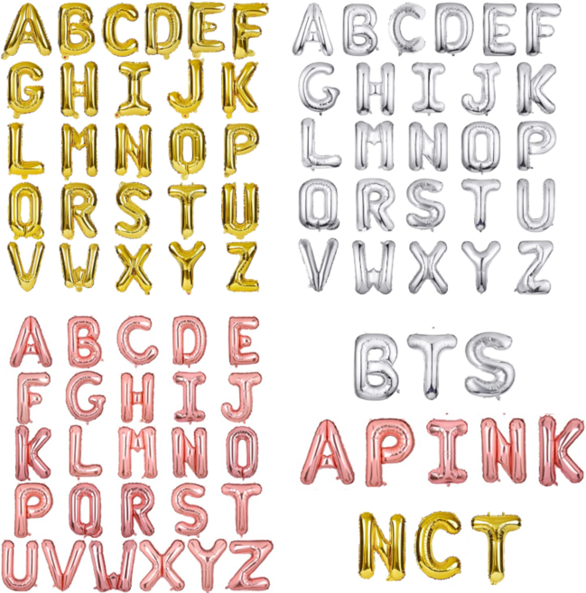 알파벳 풍선 알파벳 숫자풍선 실버 로즈골드 1st 2nd love hello 기념일, 골드, H