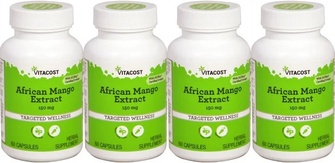 비타코스트 아프리카 망고 추출물 150mg, 60정, 4개 - 쿠팡