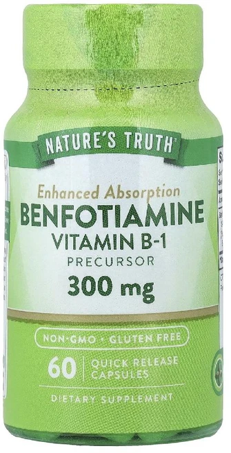 네이처스트루스 벤포티아민 Benfotiamine 300mg 캡슐 60정, 1개 - 쿠팡