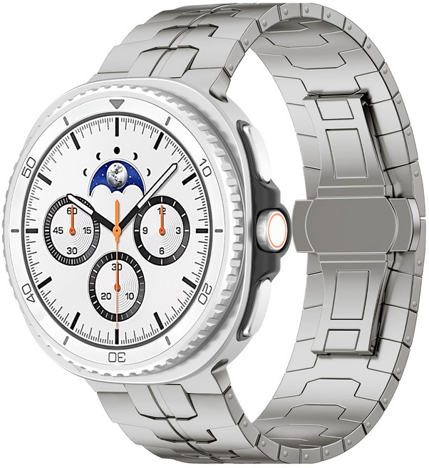 갤럭시워치8/8 클래식 호환 스트랩 쥬빌레 라인 메탈 밴드 40mm 44mm 47mm, 티타늄