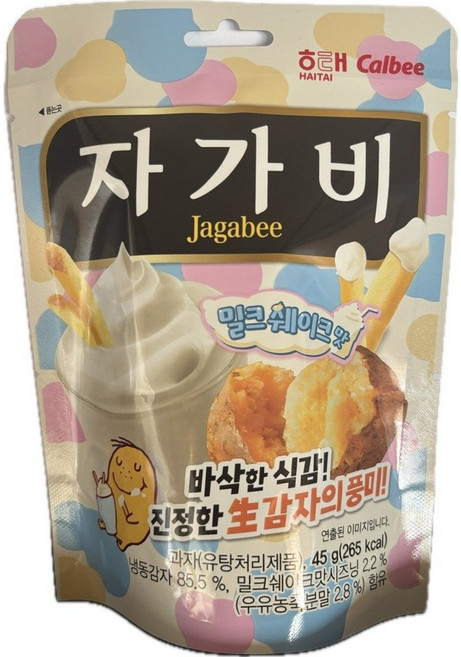 해태 자가비 밀크 쉐이크맛, 12개, 45g