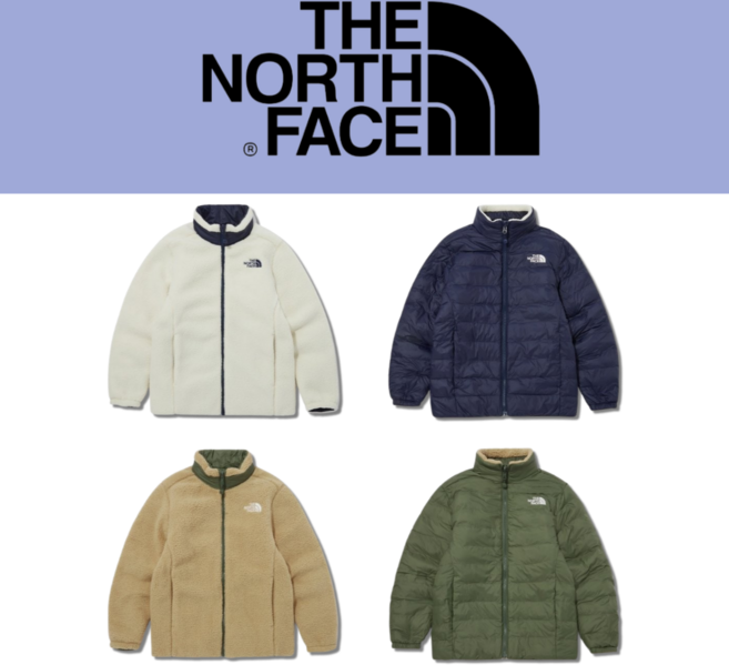 국내매장 정품(백화점) 노스페이스 키즈 리버시블 패딩 플리스자켓 초등학생 양면후리스