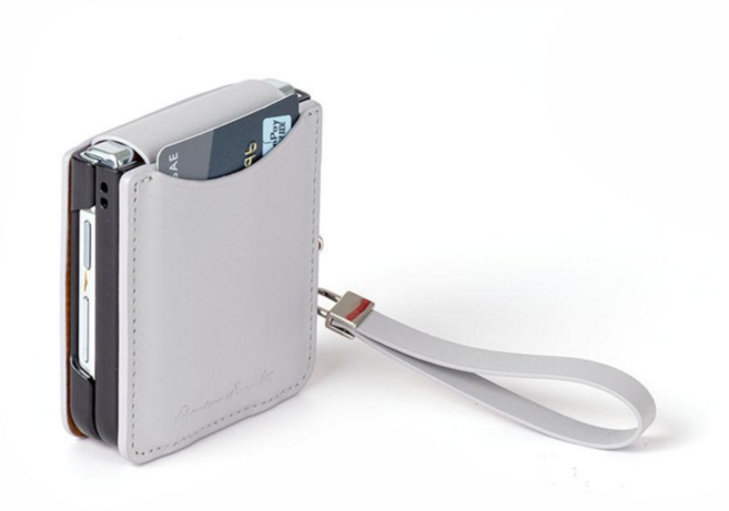 본아띠 로뎀 천연 소가죽 비비지 카드 제트플립 케이스