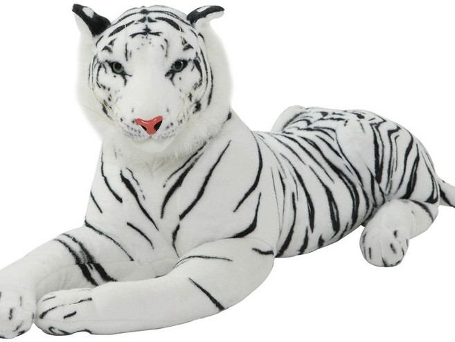 대형 호랑이 인형 베개 백호 침대 소파 인테리어 라이언 큰사이즈, 길이 45cm 꼬리 포함 70cm 동물원 동급, 1mm
