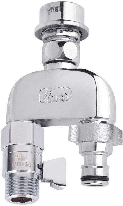 스마트 두갈래 아답터 밸브형 인바코 프레오 매립 수도꼭지 양갈래 수도분배기 2구 원터치타입, 1개