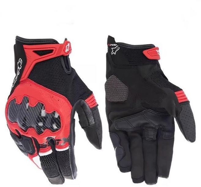 알파인스타 터치장갑 바이커 글러브 메쉬 라이더 장갑, O_신형 블랙 레드
