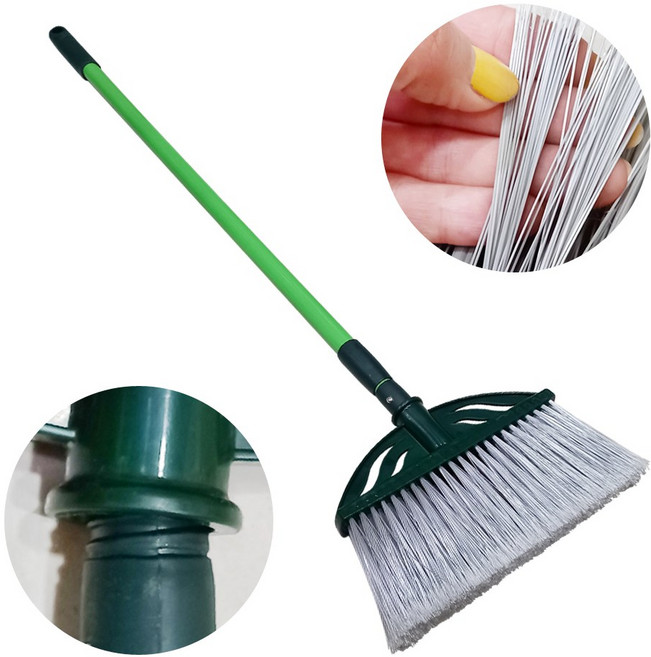 신우 마당 물청소 청소용품 플라스틱 빗자루 2단 신축비, 1개