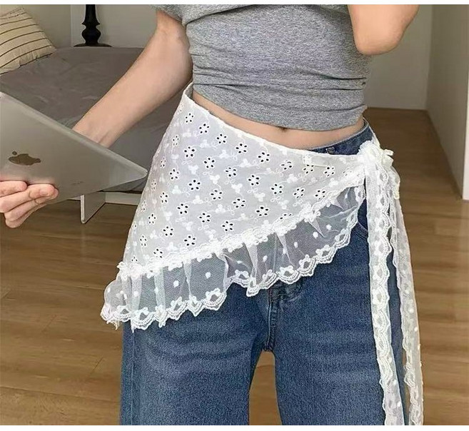 츄러블리 레이스 랩 스커트 어꺠숄 헤어스카프