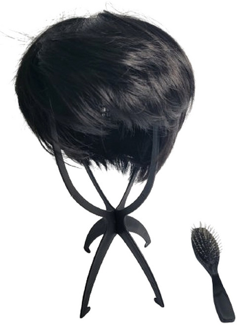 케이비지리테일 헤어메이트 가발거치대 모자거치대, 1개, 블랙과 브러쉬