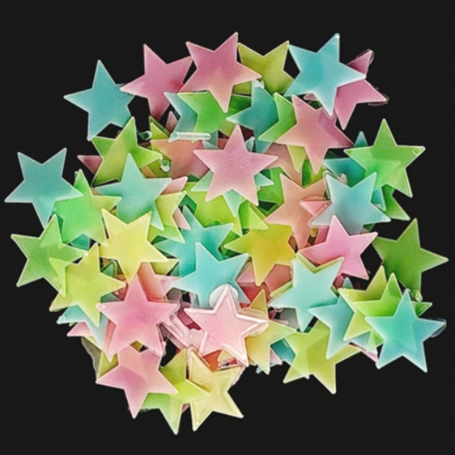 머니마니추천샵 80P 인테리어 미니 야광별 방꾸미기, 블루