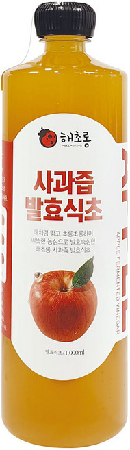 해초롱 국내산 사과즙발효식초 애플사이다비니거 초모함유, 1개, 1L