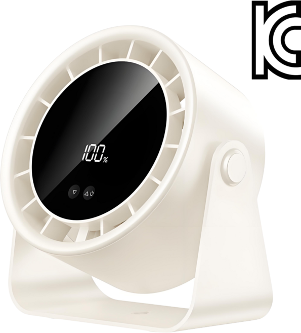 LED 무선 무소음 탁상용 선풍기 벽걸이 데스크팬, 화이트, X3