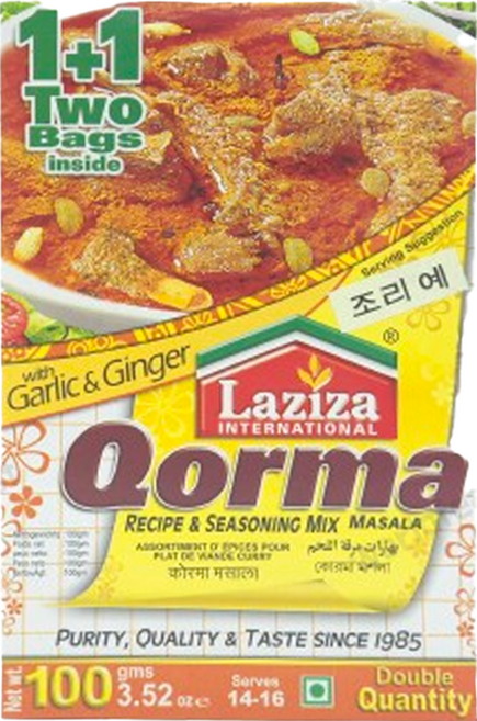 LAZIZA QORMA MASALA / 쿼마 마살라, 6개, 100g