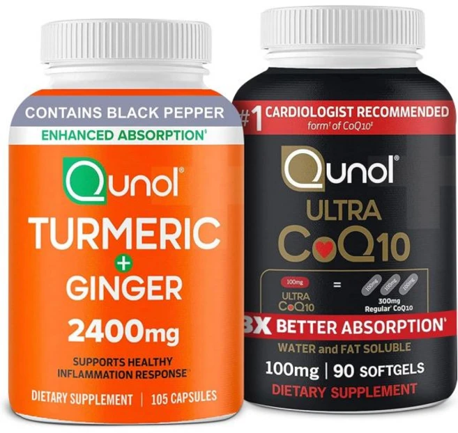 강황 방 쿠놀 커큐민 블랙 페퍼 & 진저 2400mg 105개 + CoQ10 100mg 소프트젤 울트라 3배 더 나은 3개월 공급량 90개 수, Turmeric & Ginger + CoQ10 - 쿠팡