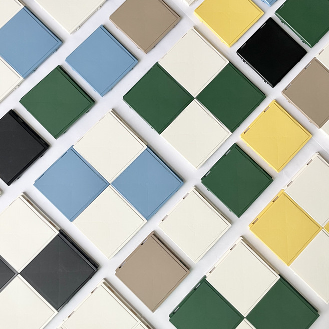 올웨이즈홈 조립식타일 마루 베란다 데크타일 바닥재 플라스틱 테라스 DIY 깔판 발판, 10개, 테라코타 브릭&화이트