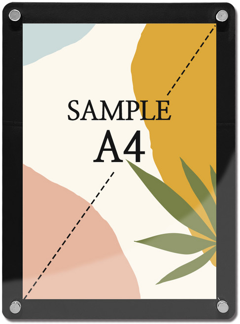 A4/A3 아크릴 자석 다보게시판 볼트형 부착형 스탠드형, SMA003-B 다보게시판 A4 검정, 1개