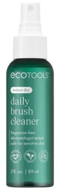 에코툴스 데일리 메이크업 브러시 클렌저 스프레이 빠른 건조 무향 및 피부과 테스트 여행용 사이즈 TSA 승인 동물 실험 없음 비건 3온스89ml. 병, 3 Fl Oz (Pack of 1), Clear - 쿠팡
