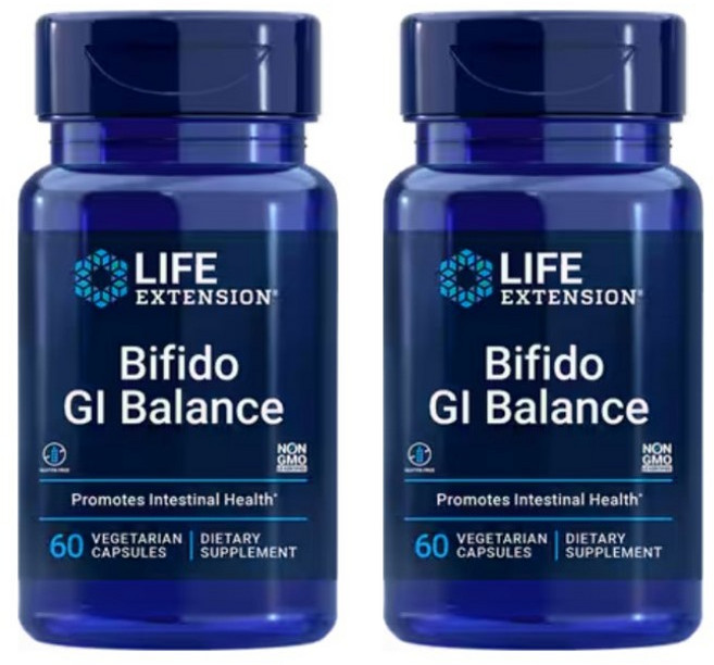 라이프익스텐션 프로바이오틱스 유산균 비피도박테리움 60캡슐 x 2통, 60정, 2개