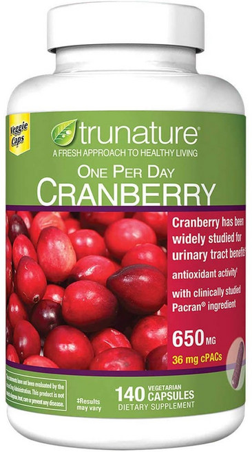 [사은품선택] 트루네이쳐 크렌베리 650mg 140정 (베지캡슐) Trunature cranberry 650mg (140 Vcaps), 1개