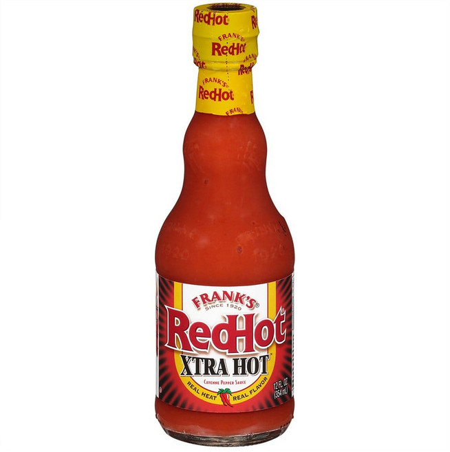 Frank's RedHot Xtra Hot Cayenne Pepper 프랭크 레드핫 엑스트라 핫 카옌 페퍼 소스 12oz(354ml) 4팩, 4개, 354ml
