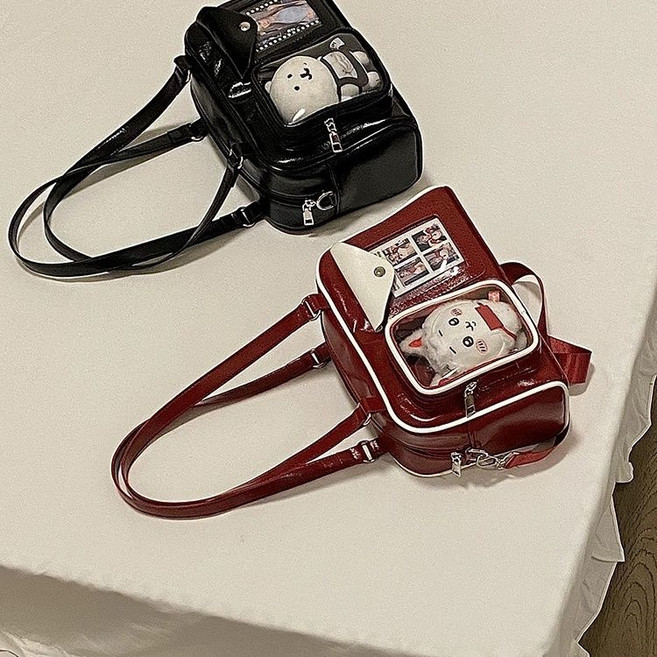 이타백 아이돌 미니 덕질 가방 크로스백 투명 덕질 직관 콘서트 가방 포카홀더 숄더백