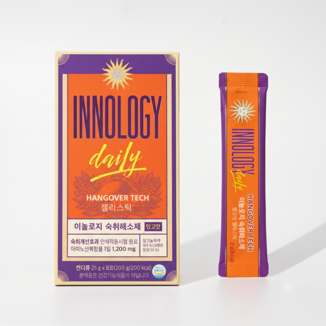[INNOLOGY] 이놀로지 숙취해소제 젤리스틱 망고맛, 8개, 25g