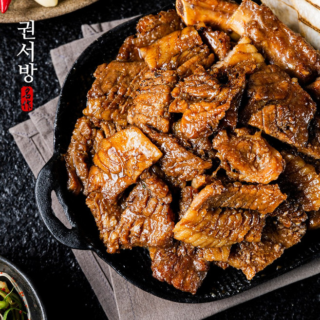 권서방 수제 양념 돼지갈비, 3개, 500g