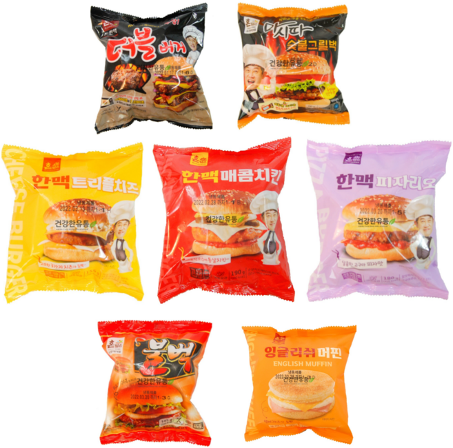 한맥 이경규 햄버거 버거 7종 골라담기 마시따 불벅 트리플치즈 피자리오 pc방 간식, 선택3.더블벅, 1개, 145g