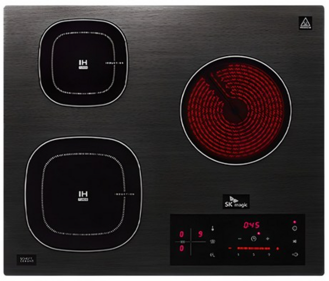 SK매직 하이브리드 인덕션 전기레인지 3구, 빌트인, ERA- BTS33