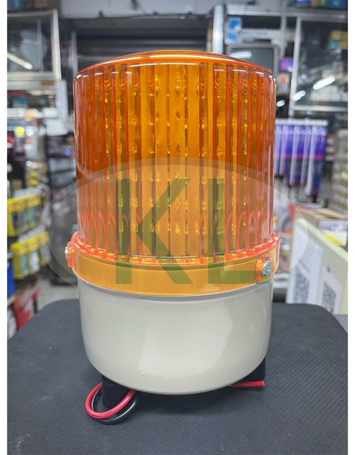 台灣 紅鷹牌 中型 KA 傳統馬達旋轉式警示燈, 黃色,24V, 1個