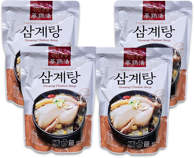 진한식품 궁중 삼계탕, 1kg, 4개