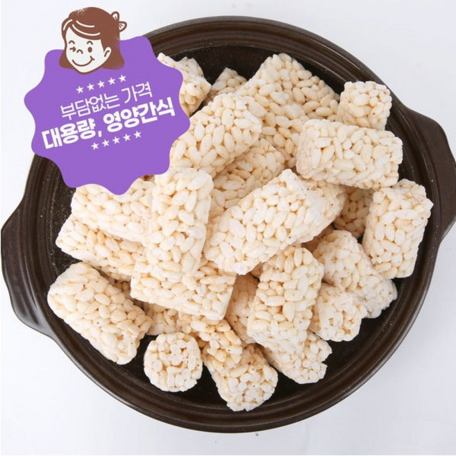 미가람 대용량간식 뻥튀기 쌀대롱 쌀강정, 1박스, 2kg