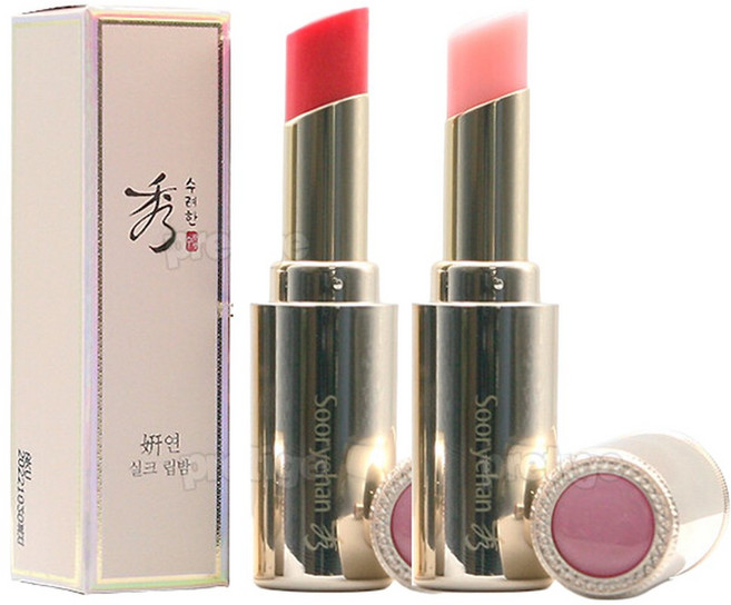 수려한 연 실크 립밤 - 레드 / 핑크, 1개, 3.5g