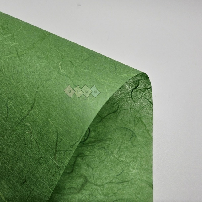 덕인 색 운용한지 Y 25g 64cm x 94cm 1장 닥70%, 11 초록색