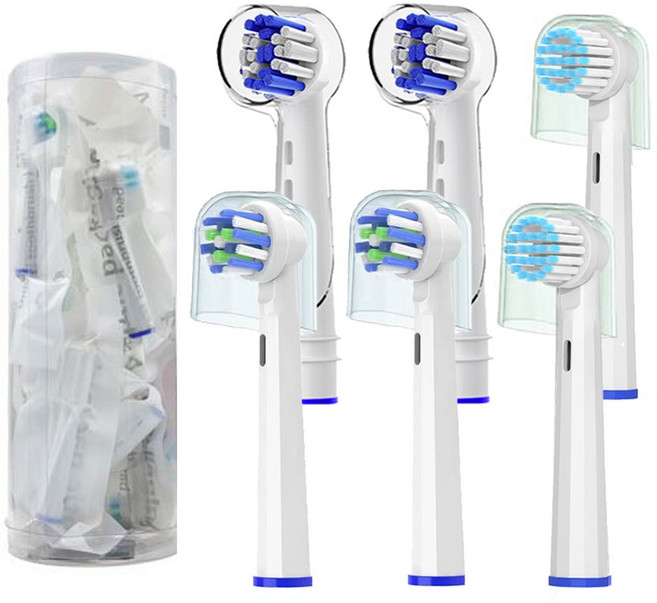 (6개입 실속팩 진공포장) 바른이케어 오랄비 전동칫솔모 호환 리필모 전동칫솔 칫솔모 EB20 EB50 EB60
