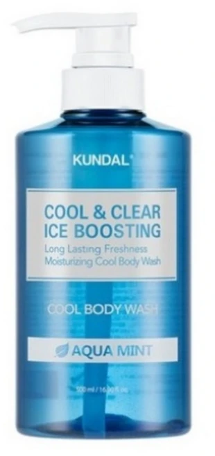 쿤달 쿨 앤 클리어 아이스 부스팅 쿨 바디워시 아쿠아민트향, 500ml, 2개 - 쿠팡
