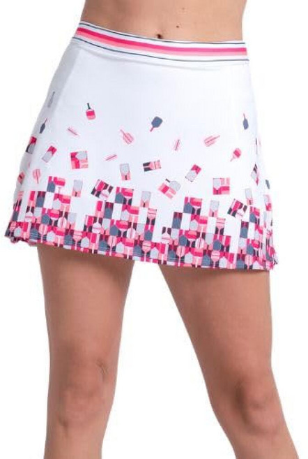 Lucky In Love Pickleball Skirt (Pixel Rally Small), S, Pixel Rally