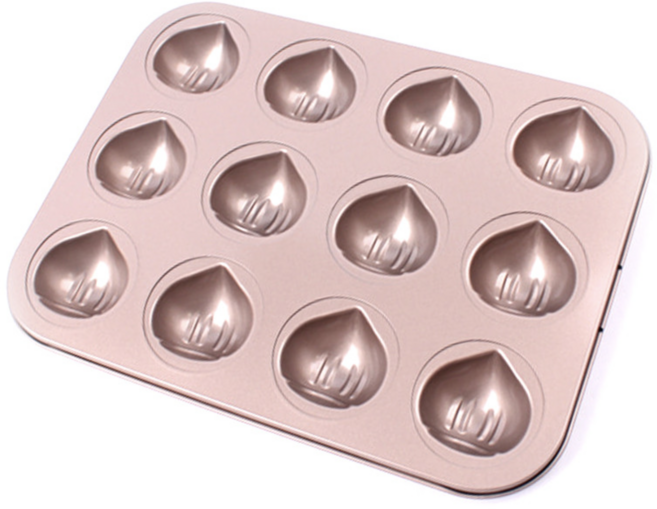 밤틀 12구 버터떡 베이킹틀 밤모양 몰드, 1세트