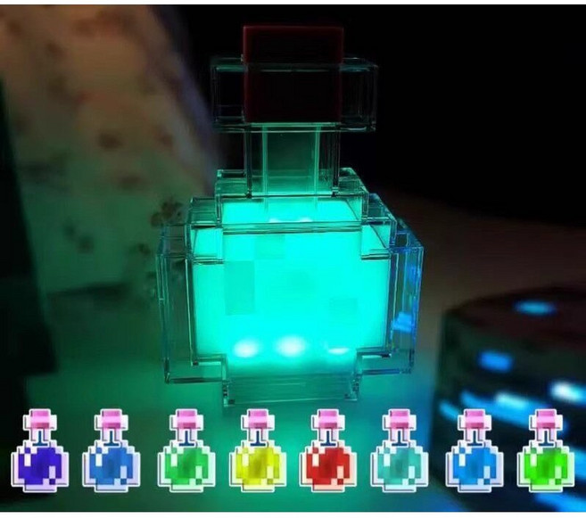 마인크래프트 미니 포션 물약 조명, 무지개빛