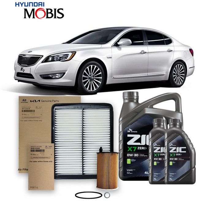 K7 VG 가솔린(휘발유) 3.0 (09-12년식) 순정필터+지크합성유 6L, 1개