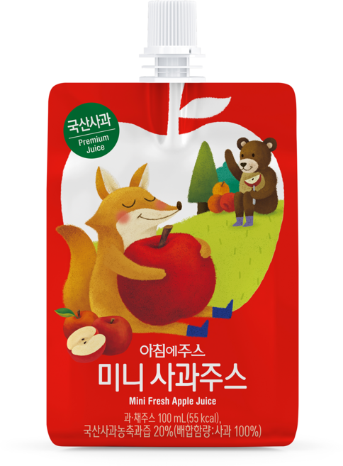 아침에주스 미니 사과 주스, 100ml, 30개