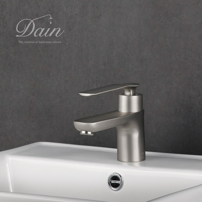 국산 프리미엄 원홀 세면 수전 니켈 욕실 화장실 수도꼭지 교체 DL605MN [다인], 단품, 1개