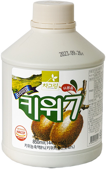 차그림 키위주스 850ml 키위 과일 농축액 원액 주스, 1개